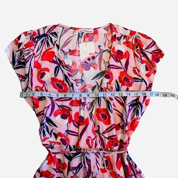 Dainty Hooligan Women’s Multicolor Wrap Short Sleeve Mini Dress Size Small NWT - Picture 6 of 6